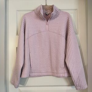 a new day Lavender Quilted Pullover  with Zipper